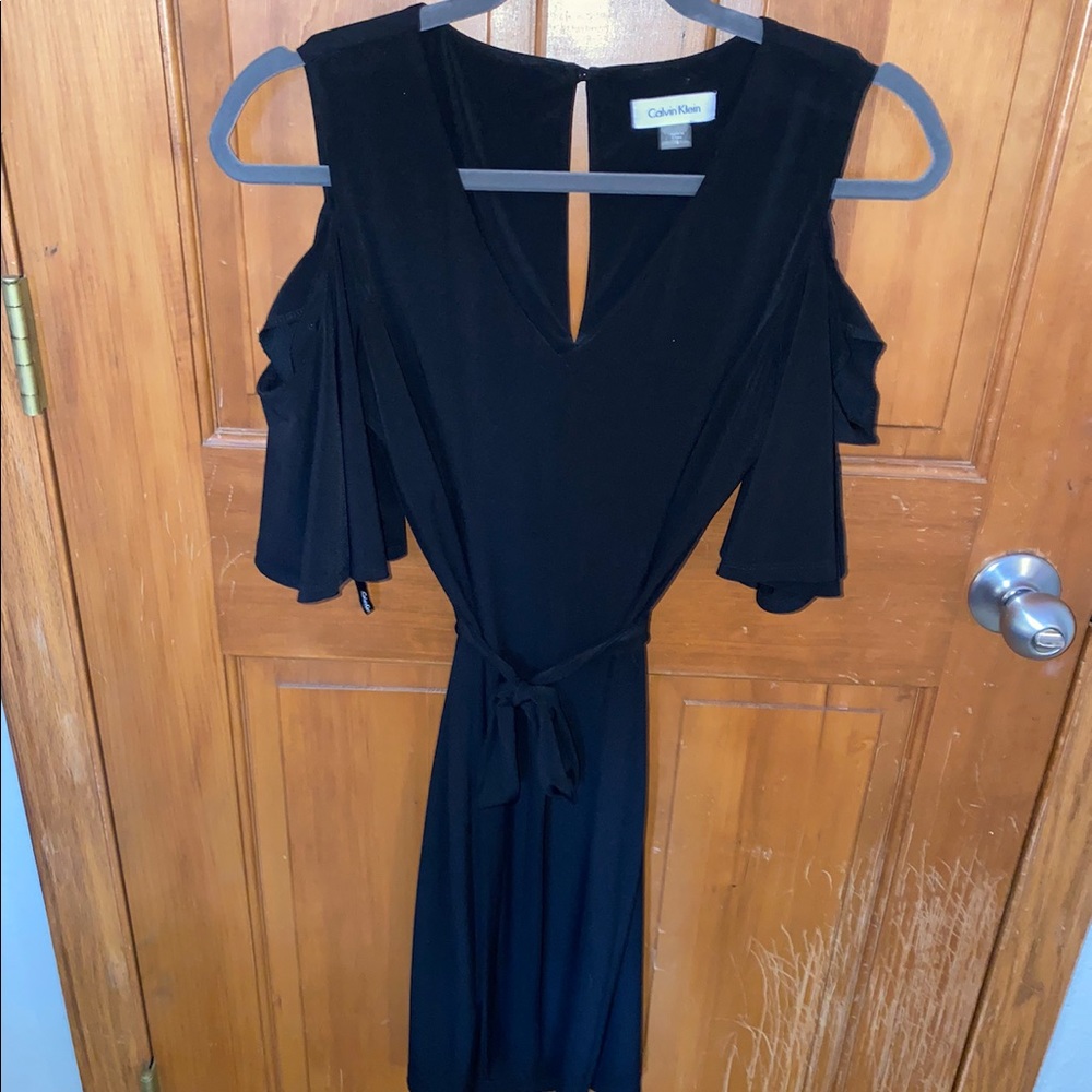 Calvin Klein Black Cold Shoulder Dress